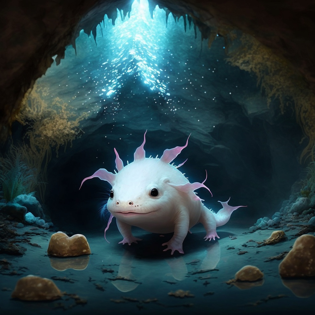 Prähistorischer Axolotl