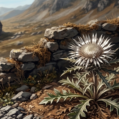 Silberdistel (Carlina acaulis)