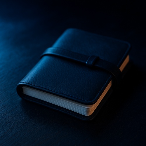 Ledergebundenes Notizbuch (30 Seiten, A6)