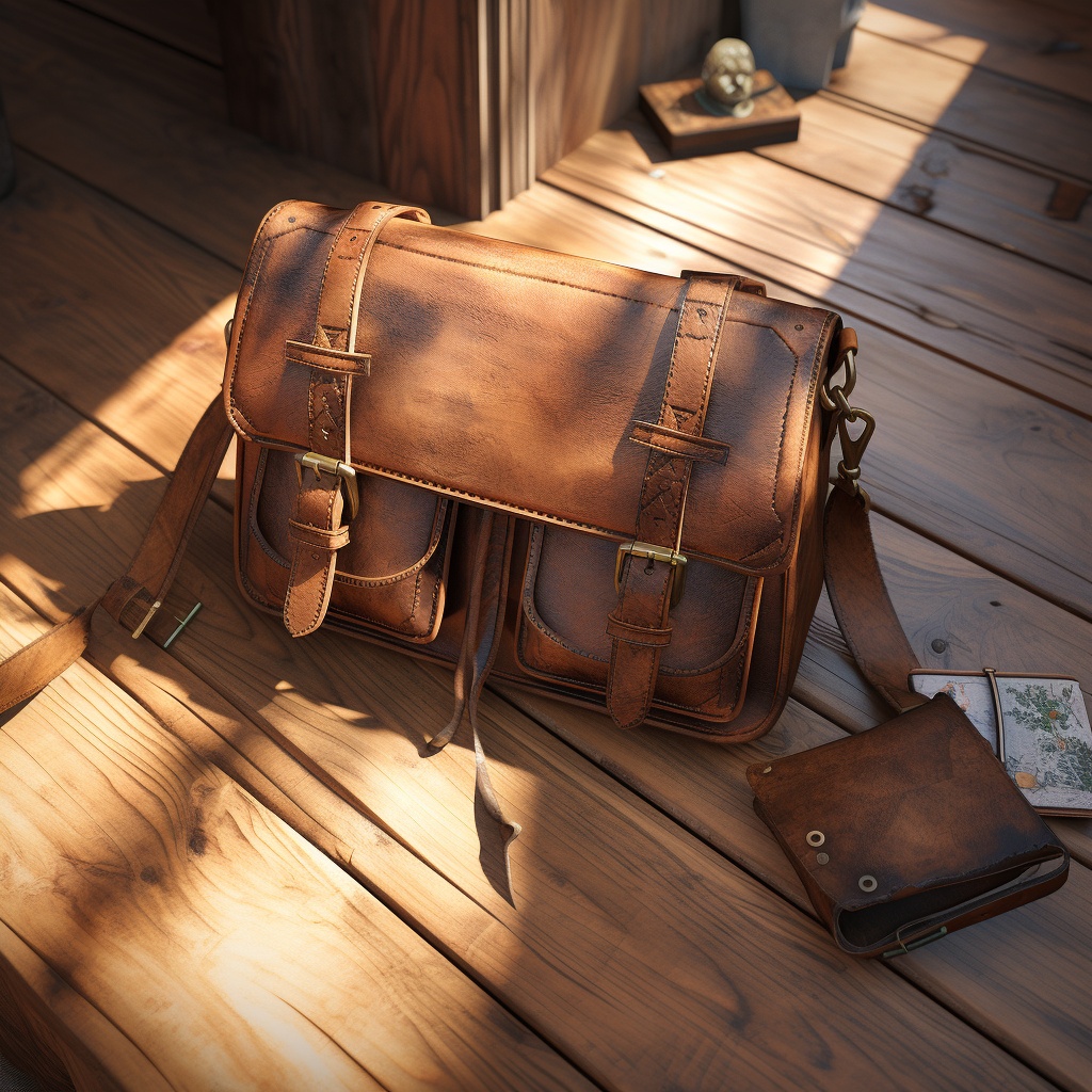 Leather satchel