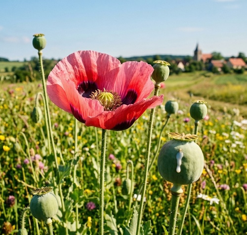 Schlafmohn (Papaver somniferum)