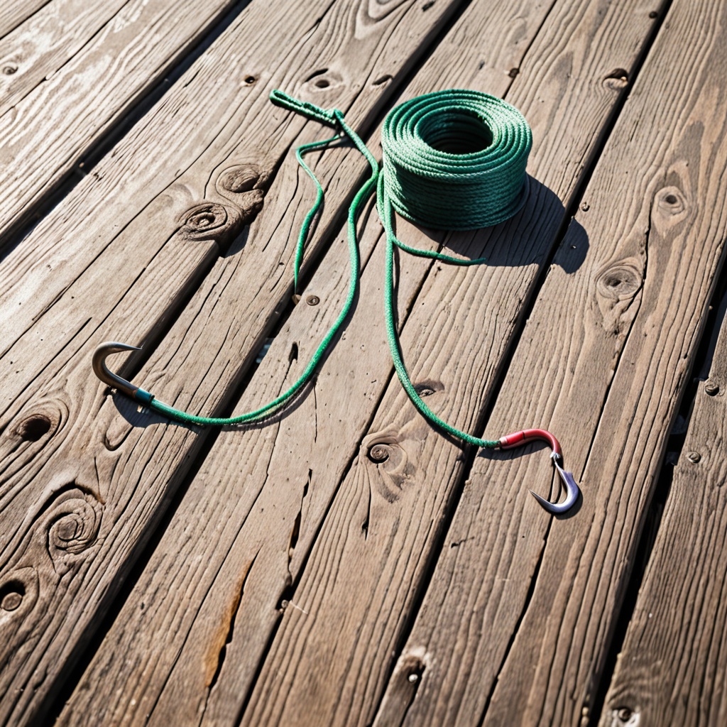 Fishing hook and line