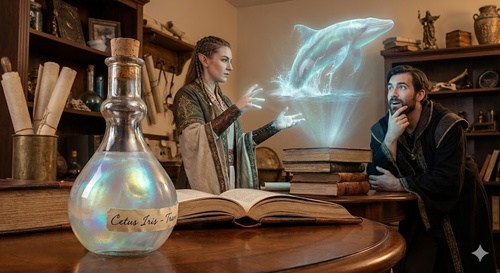 Phiole mit Tran des Schillerwals