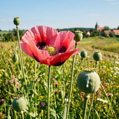 Schlafmohn (Papaver somniferum)
